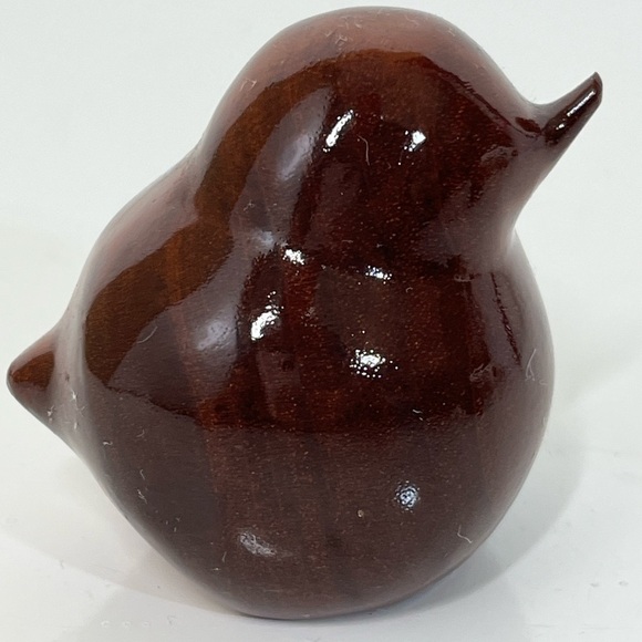 Genuine Barbados Mahogany Carved Bird Figurines Set of 2 - Picture 10 of 10